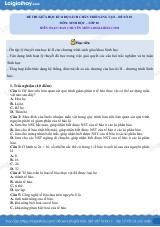 Đề thi giữa học kì 2 Sinh 10 Chân trời sáng tạo - Đề số 10
